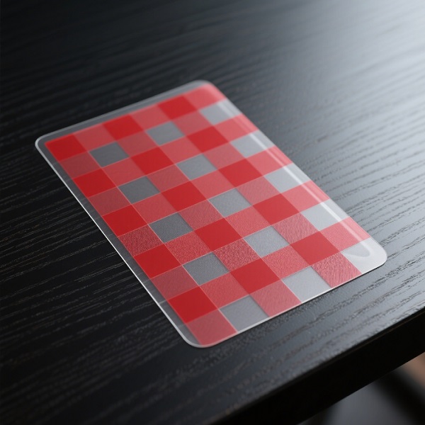 三层高清防刮红格子硅胶PET保护膜